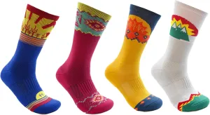 Thunderbird Moisture Wicking Hiking Socks | Pack of 4 - Unisex | Lightweight Socks for Outdoor | Quick Dry
