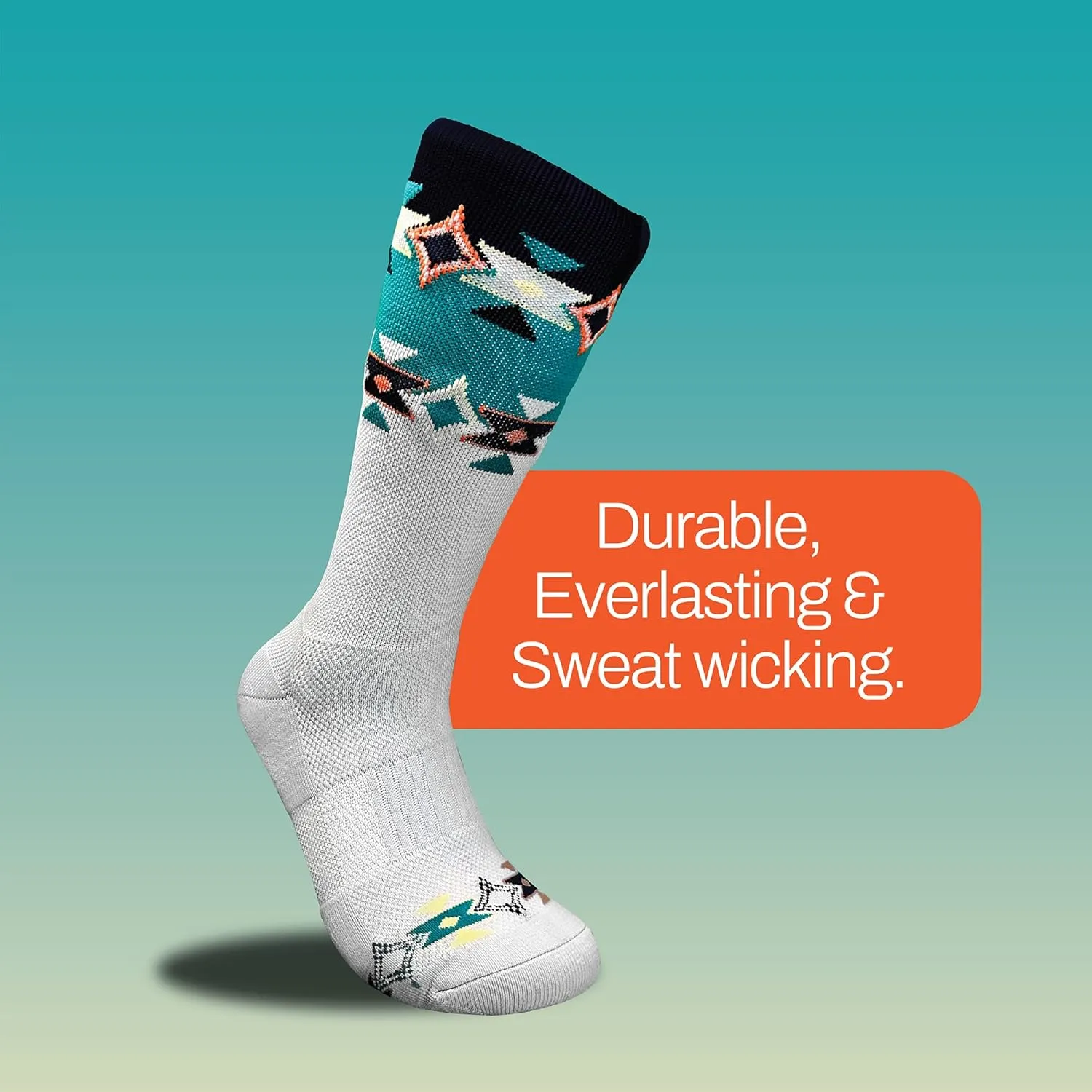 Thunderbird Moisture Wicking Hiking Socks | Pack of 4 - Unisex | Lightweight Socks for Outdoor | Quick Dry