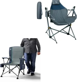TIMBER RIDGE Hammock Camping Chair 300lbs & Oversized Folding Camping Chair High Back 500lbs