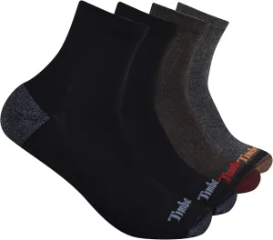 Timberland Men's Half Cushioned Quarter Socks (4 Pairs)