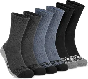 Timberland PRO Sorbtek Moisture Control Mens Socks, Arch Support, Cushioned Footbed (Size 7-12 Multiple Colors 6 Pairs)