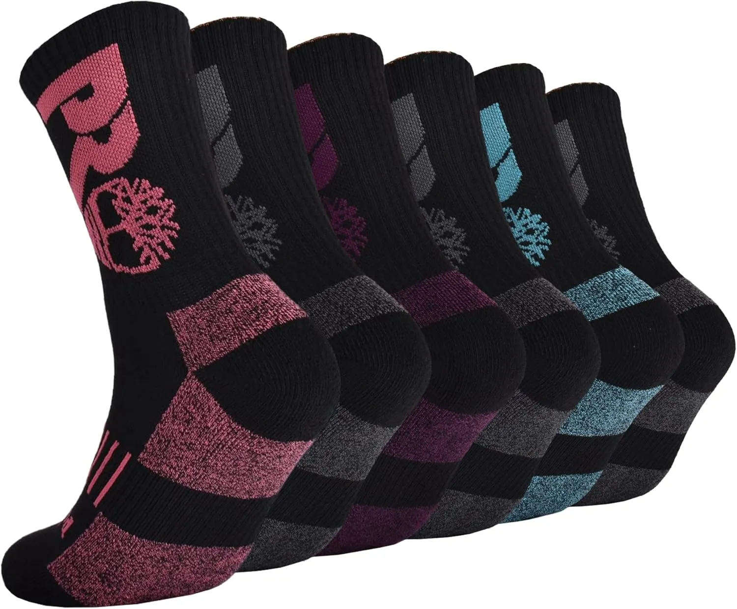 Timberland PRO Women's 6-Pack Half Cushioned Crew Socks