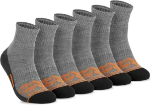 Timberland PRO Work, Quarter, Sorbtek Moisture Control Mens Socks, Arch Support, Cushioned Footbed