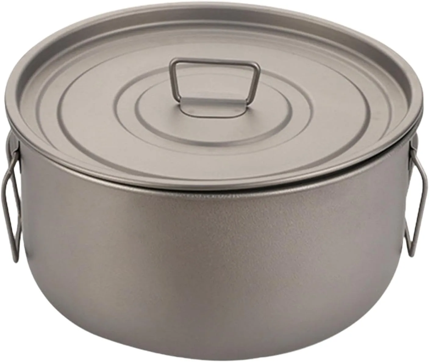 Titanium Pot Cooking Pot 1.8L Lightweight Portable with Lid Camping Cooking Set
