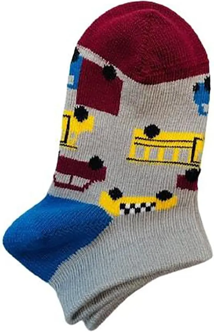 Toddler Ankle Socks - 3 Pair Pack Gift Box in Assorted Themes, Ages 1-4 Years - Soft, Breathable Combed Cotton