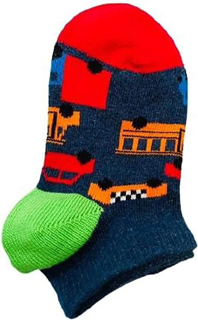 Toddler Ankle Socks - 3 Pair Pack Gift Box in Assorted Themes, Ages 1-4 Years - Soft, Breathable Combed Cotton