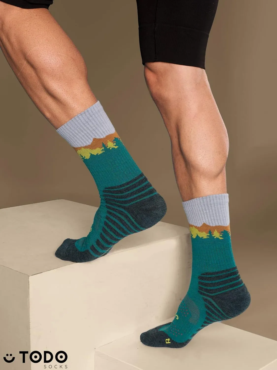 TODO 55% Merino Wool Hiking Socks Men & Women - Breathable, Thermal for all Outdoor Activities