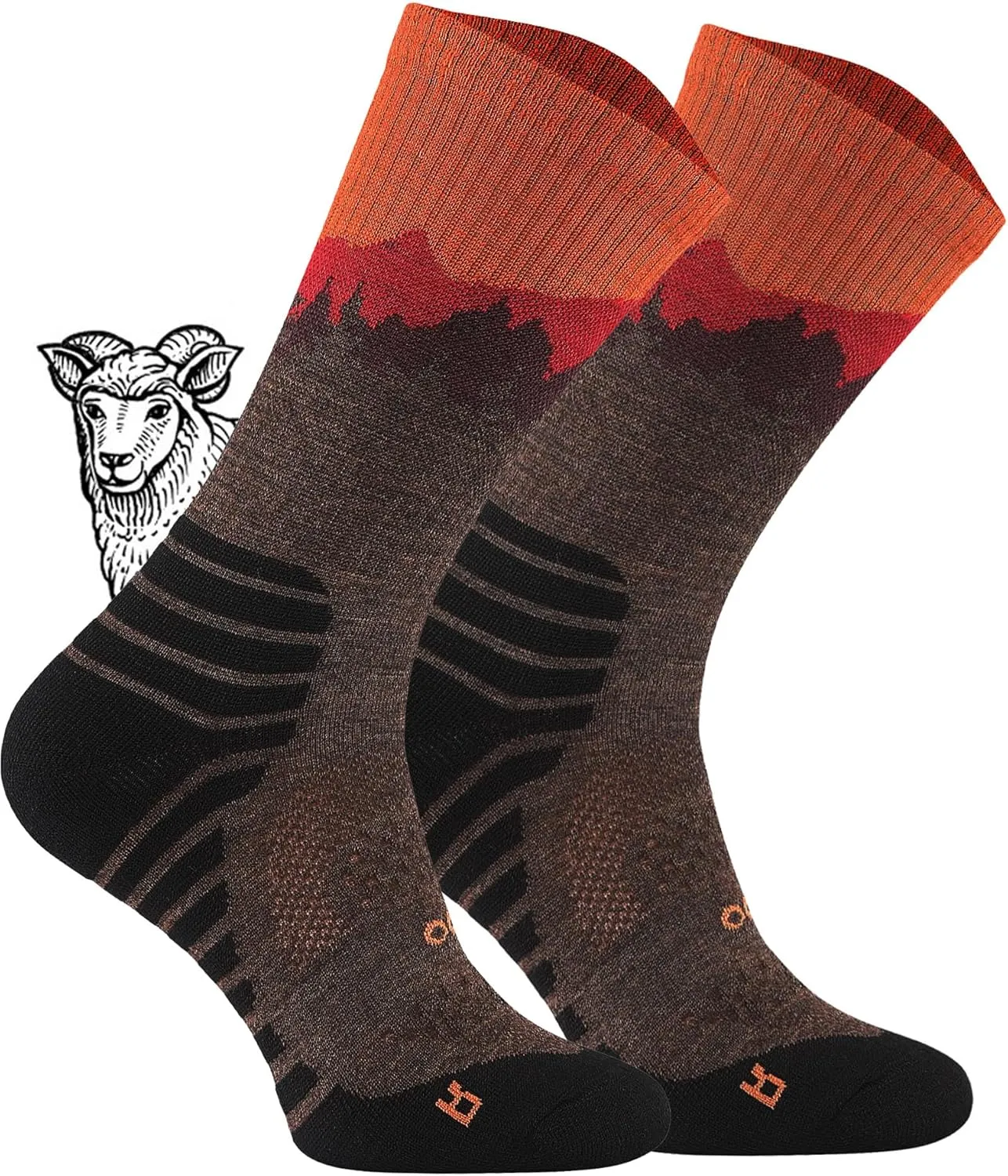 TODO 55% Merino Wool Hiking Socks Men & Women - Breathable, Thermal for all Outdoor Activities