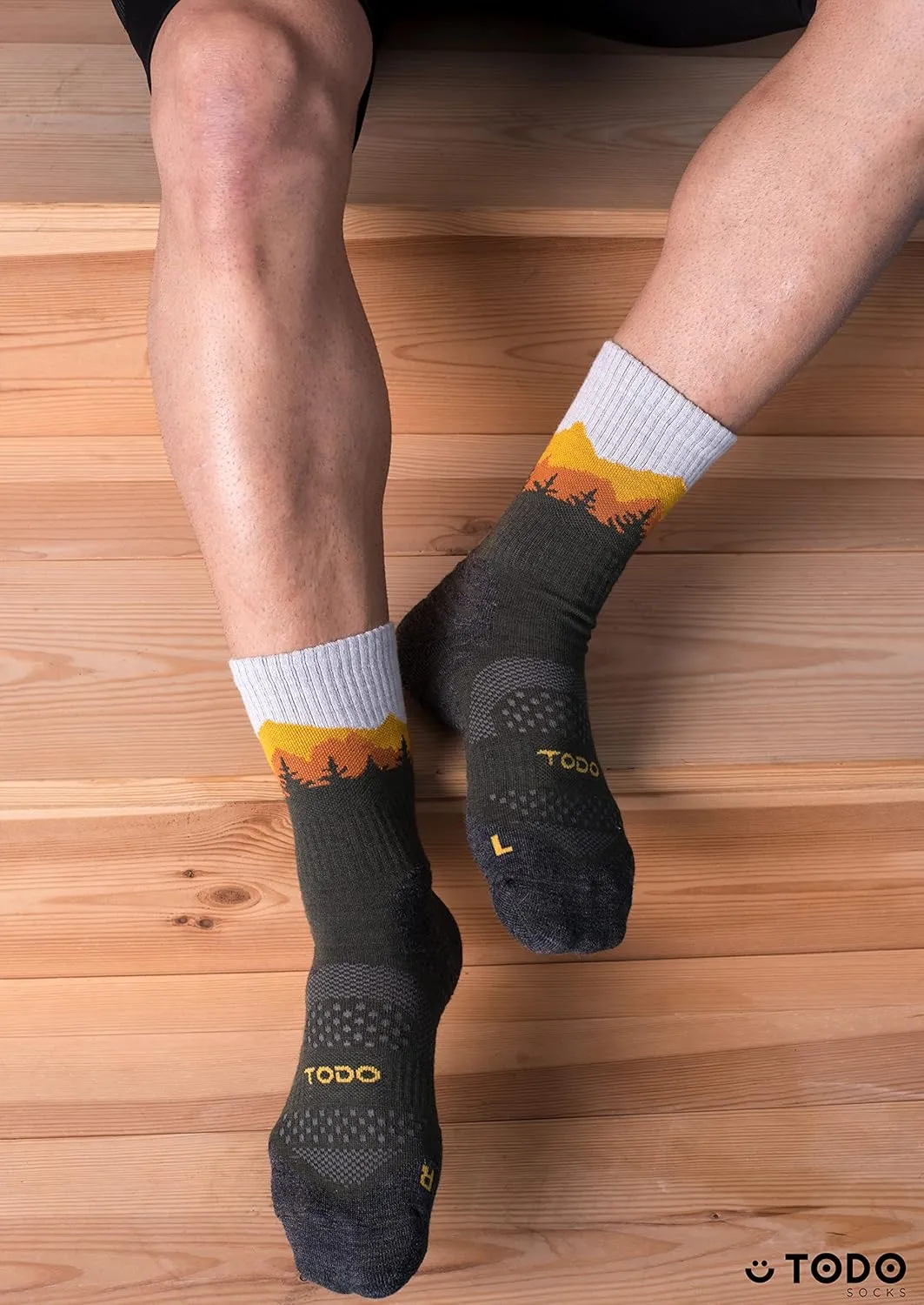 TODO 55% Merino Wool Hiking Socks Men & Women - Breathable, Thermal for all Outdoor Activities