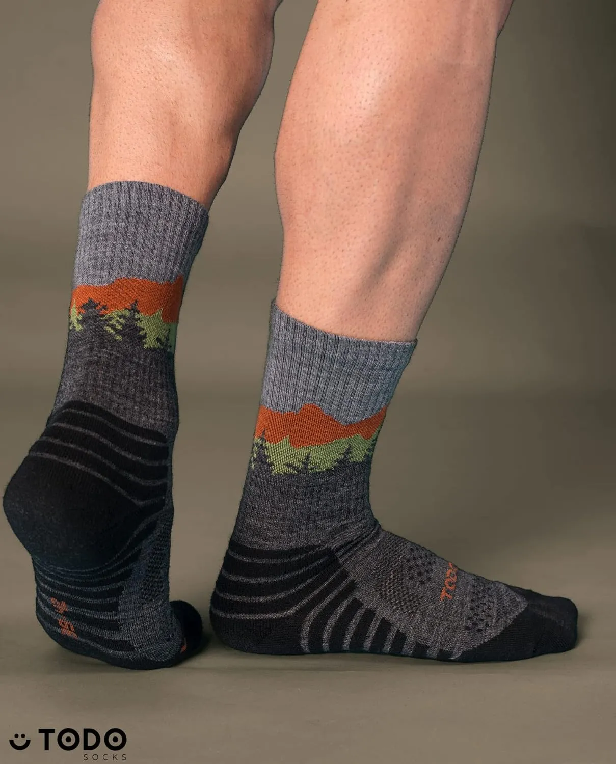 TODO 55% Merino Wool Hiking Socks Men & Women - Breathable, Thermal for all Outdoor Activities