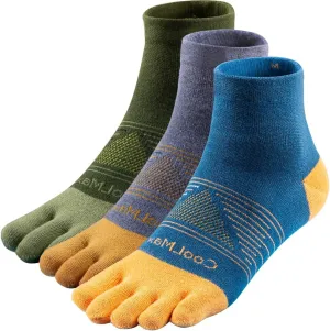 Toe Socks Cool-max Running Socks for Men Women 3 Pairs Athletic Breathable Five Finger Socks