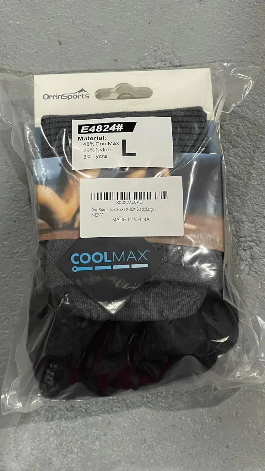 Toe Socks Cool-max Running Socks for Men Women 3 Pairs Athletic Breathable Five Finger Socks
