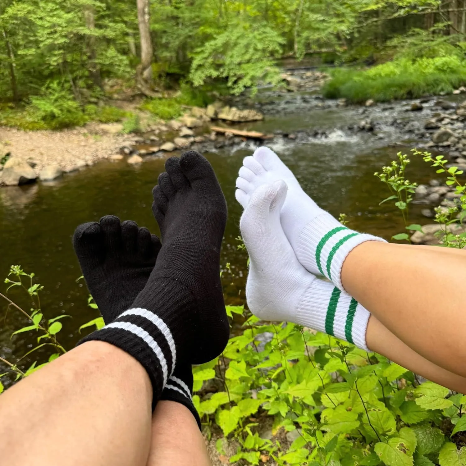 Toe Socks Crew Men and Women Athletic Running Premium Cotton Five Finger Socks Barefoot Socks Quarter