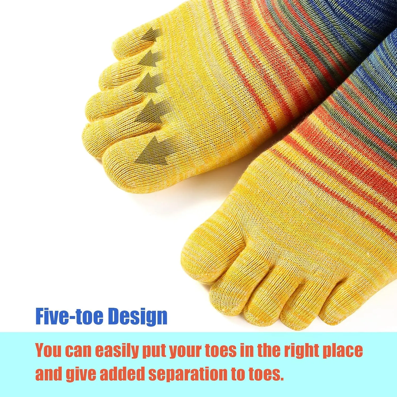 Toe Socks for Men Women 3 Pairs Ankle Running Socks Cotton Breathable Five Finger Socks