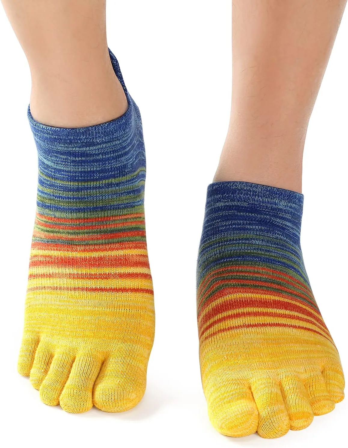 Toe Socks for Men Women 3 Pairs Ankle Running Socks Cotton Breathable Five Finger Socks