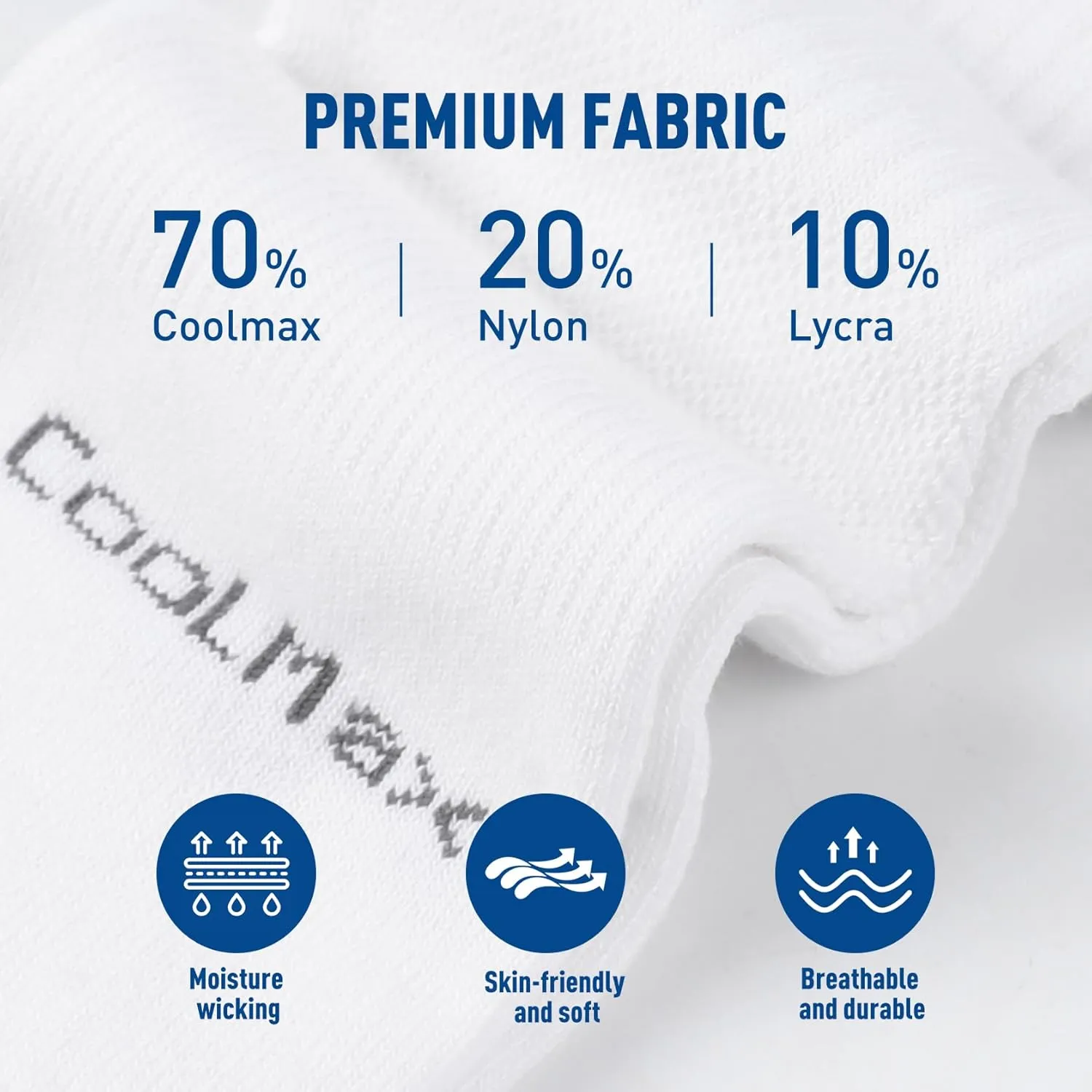 Toe Socks for Men Women Coolmax Crew Socks 3 Pairs Running Socks Athletic Breathable Five Finger Socks
