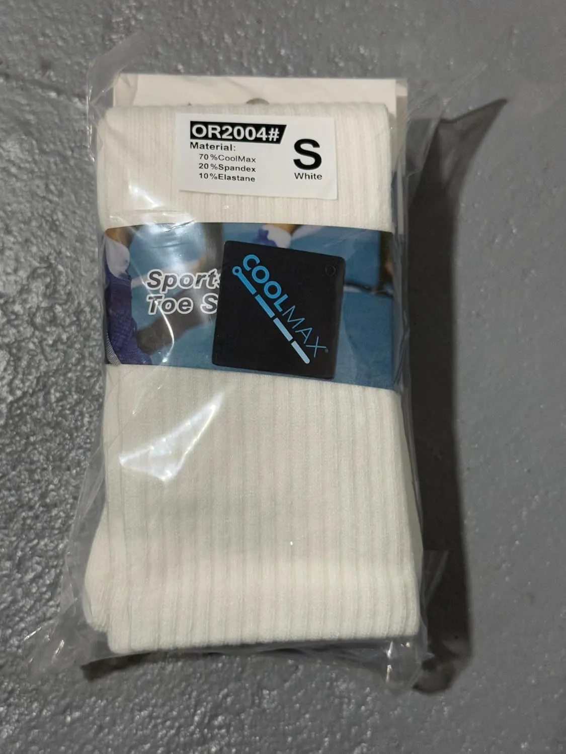Toe Socks for Men Women Coolmax Crew Socks 3 Pairs Running Socks Athletic Breathable Five Finger Socks