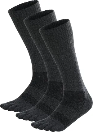 Toe Socks for Men Women Coolmax Crew Socks 3 Pairs Running Socks Athletic Breathable Five Finger Socks