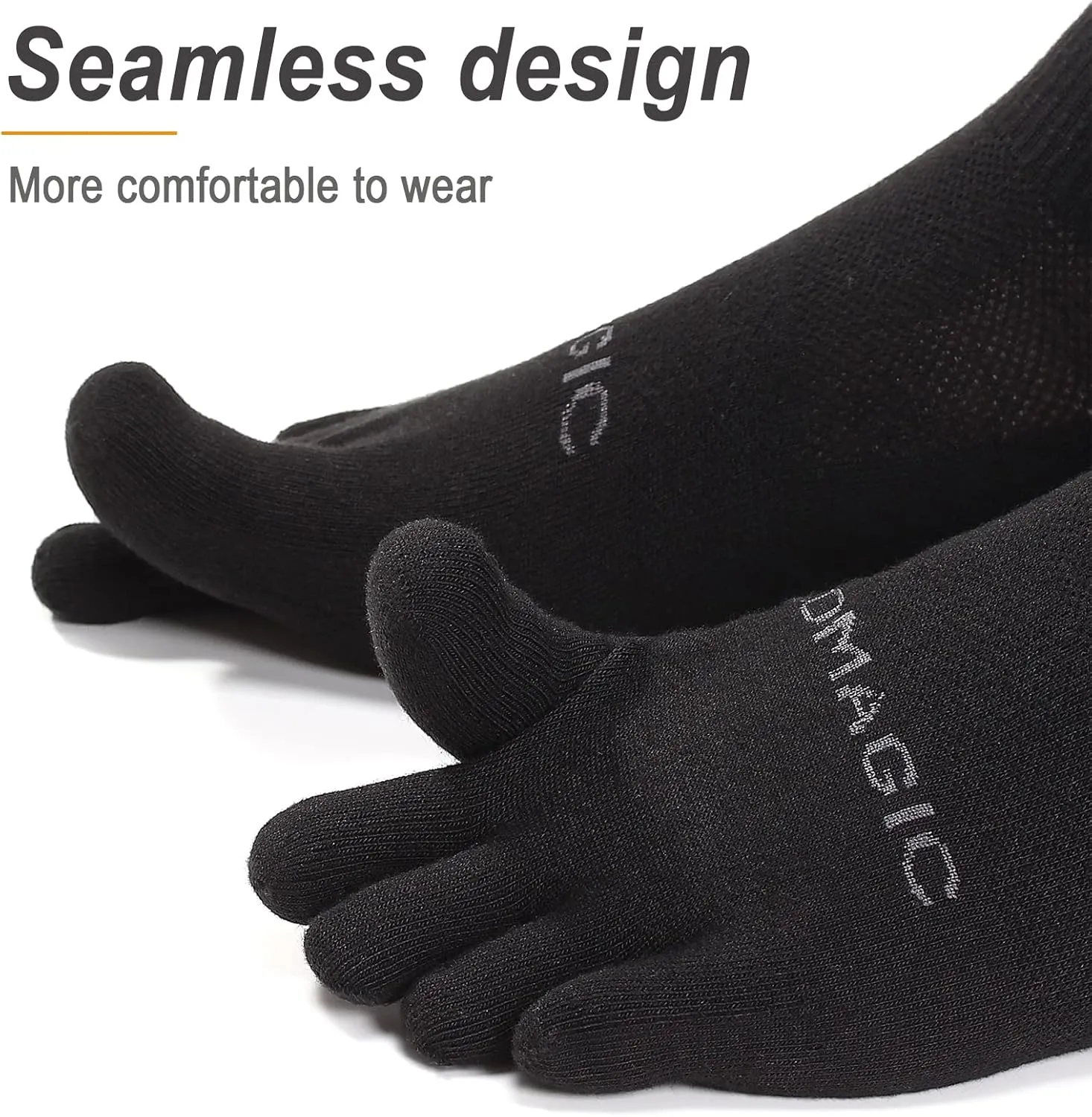 Toe Socks Men Women Athletic Running Coolmax Five Finger Crew Socks Comfortable Breathable Lightweight 3-Pairs