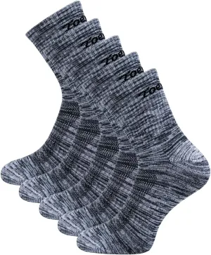 Toes&Feet Men's Anti-Odor Deodorant Quarter/Crew Cushion No Blister Sports Socks