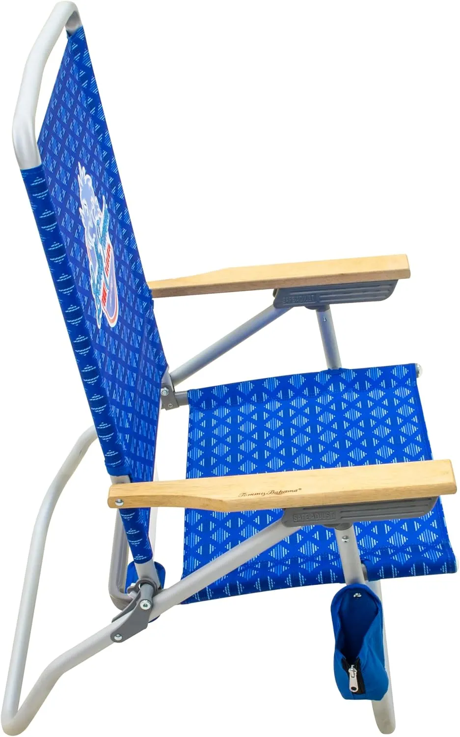 Tommy Bahama 4-Position Easy in-Easy Out Folding Beach Chair, Blue