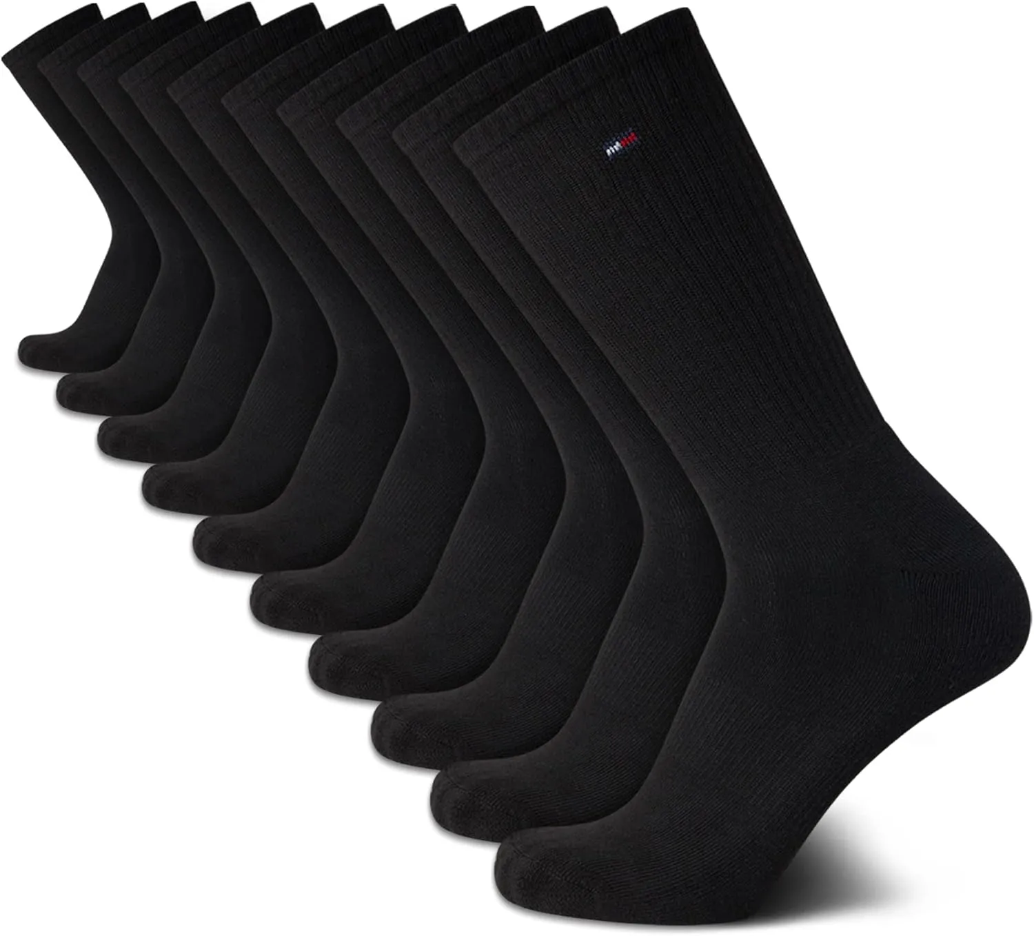 Tommy Hilfiger Men's Athletic Socks - Cushioned Crew Socks (10 Pack)