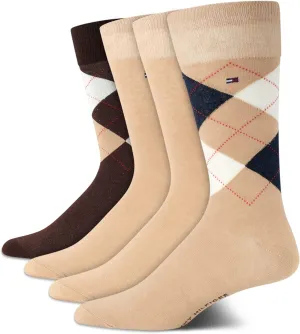 Tommy Hilfiger Men's Breathable Comfort Stretch Crew Socks - 4 Pack