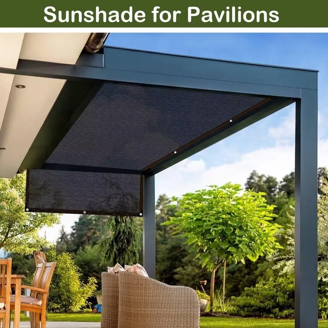 TOTOZAKUL Shade-Cloth-70% for Garden Plants 8x12 FT, Black Sun-Block Shade Cover Mesh Tarp with Grommets Sun Shade Canopy for Outdoor Pergola Patio Flower Lawn Kennel Chicken Coop
