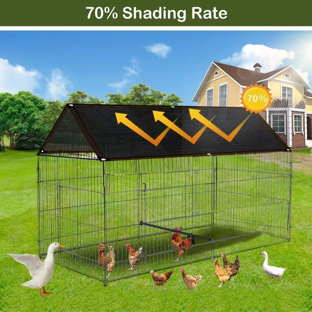 TOTOZAKUL Shade-Cloth-70% for Garden Plants 8x12 FT, Black Sun-Block Shade Cover Mesh Tarp with Grommets Sun Shade Canopy for Outdoor Pergola Patio Flower Lawn Kennel Chicken Coop