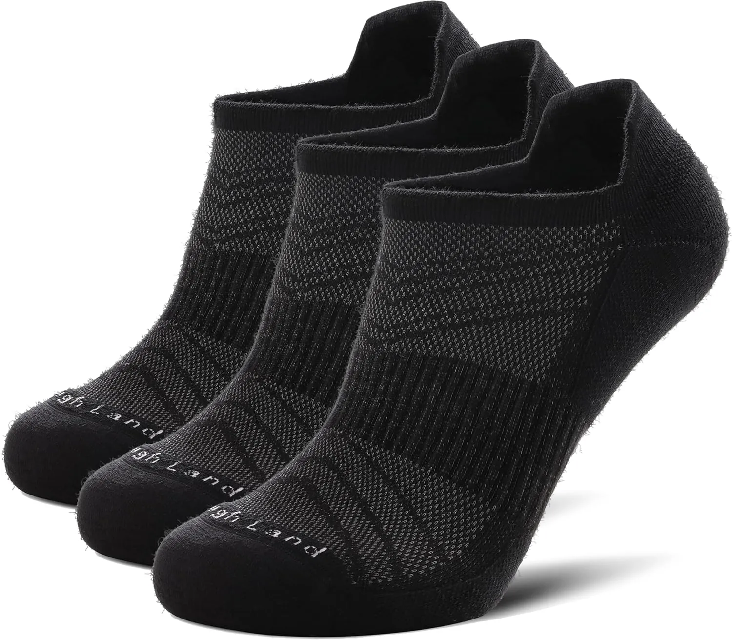 Toughland Merino Wool Socks for Men & Women – 80% Merino Wool, No Show, Lightweight, Cushioned for Running, Hiking