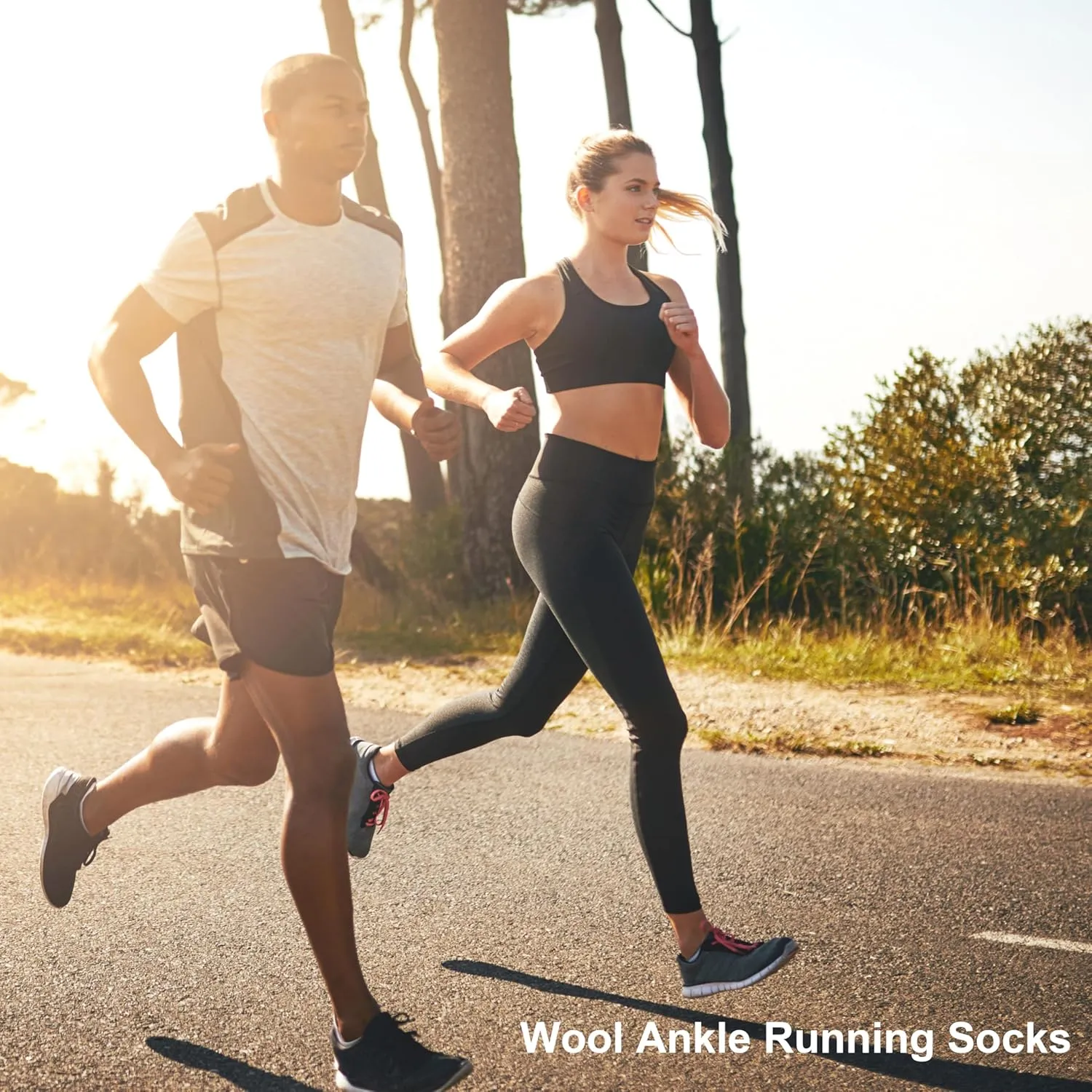 Toughland Merino Wool Socks for Men & Women – 80% Merino Wool, No Show, Lightweight, Cushioned for Running, Hiking