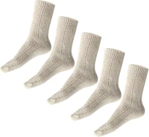 Traditional Vintage Motif Merino Wool Thick Boot Warm Hiking Socks Women and Men Outdoor Athlete Warm Suitable Winter
