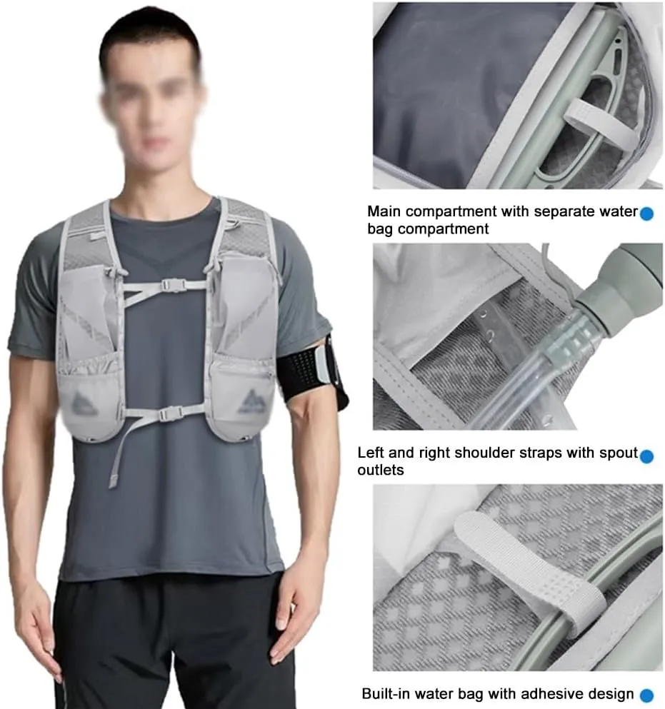 Trail Running Backpack,running Vest with Water Bladder,Honeycomb Hole Design with 1.5 litre Water Bag, Suitable for Trail Running,marathon Running