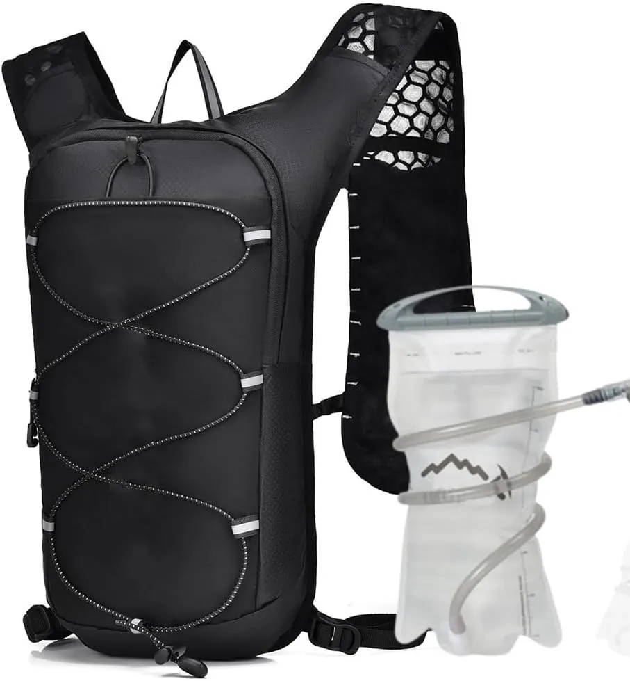 Trail Running Backpack,running Vest with Water Bladder,Honeycomb Hole Design with 1.5 litre Water Bag, Suitable for Trail Running,marathon Running