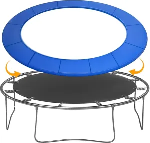 Trampoline Pad Replacement, 12FT 14FT 15FT Trampoline Spring Cover, Thickened EPE Foam Tear-Resistant Waterproof Safety Pad, No Holes for Pole