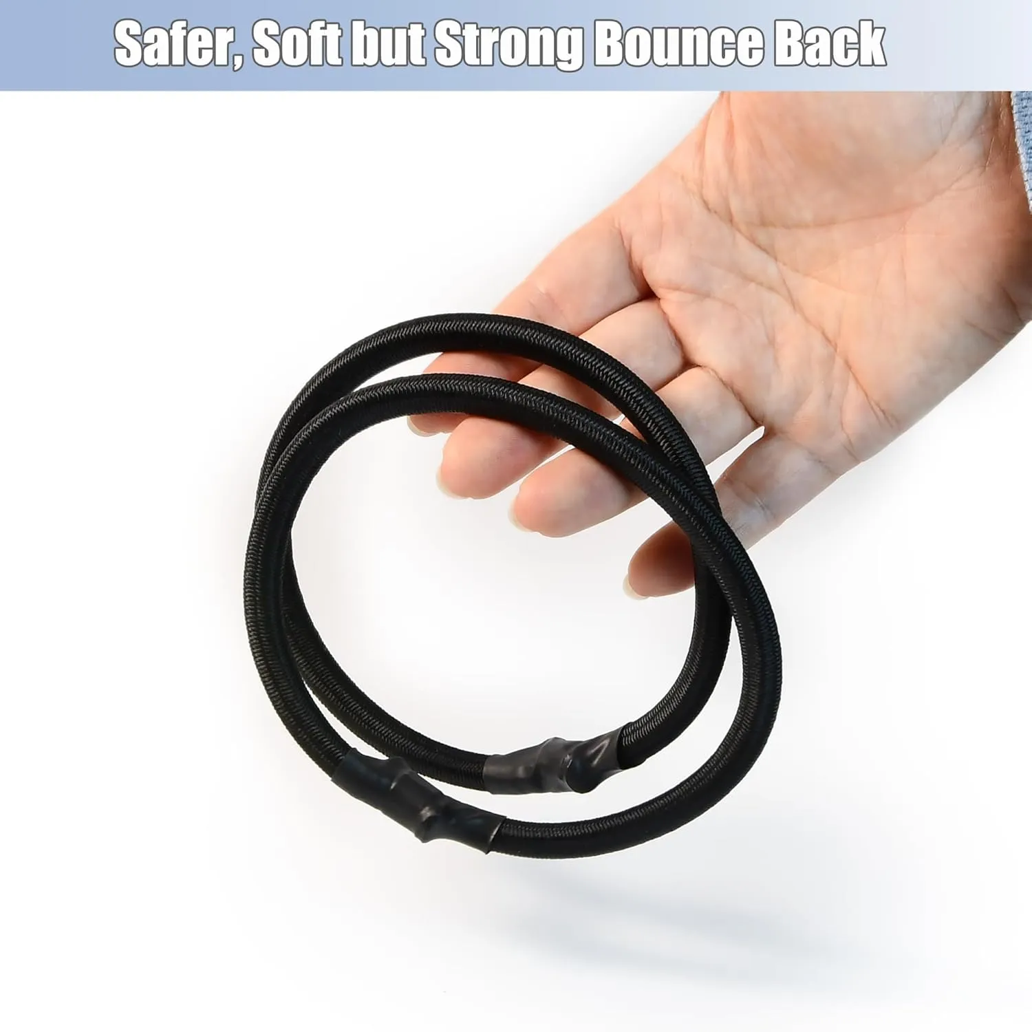Trampoline Replacement Bungee Cords，20 PCS 6.6in Heavy-Duty Elastic Trampoline Ropes for Repair, Universal Fit for Most Trampolines, Easy Installation, Durable Safety Round Trampoline Repair Kit