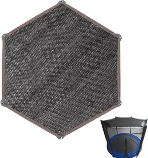 Trampoline Shade Cover 14ft, Outdoor Trampoline Top Cover, Sun Protection Trampoline Canopy Accessories (Fits for 6 Poles)