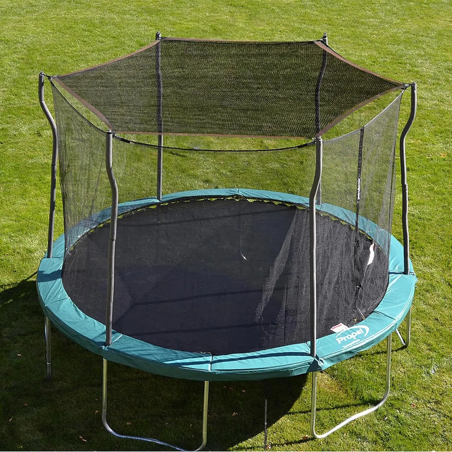 Trampoline Shade Cover 14ft, Outdoor Trampoline Top Cover, Sun Protection Trampoline Canopy Accessories (Fits for 6 Poles)