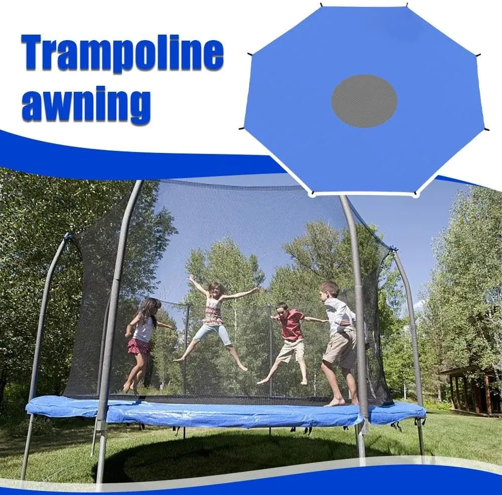 Trampoline Sunshade Cover, Trampoline Tent Cover, 8ft 10ft 12ft 14ft 16ft Sun-Protection Trampolines Canopy, Anti-Uv Trampolines Sunshade Accessories for Outdoor Playground