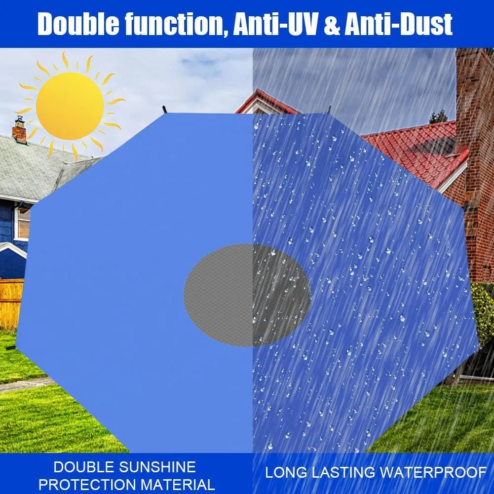Trampoline Sunshade Cover, Trampoline Tent Cover, 8ft 10ft 12ft 14ft 16ft Sun-Protection Trampolines Canopy, Anti-Uv Trampolines Sunshade Accessories for Outdoor Playground