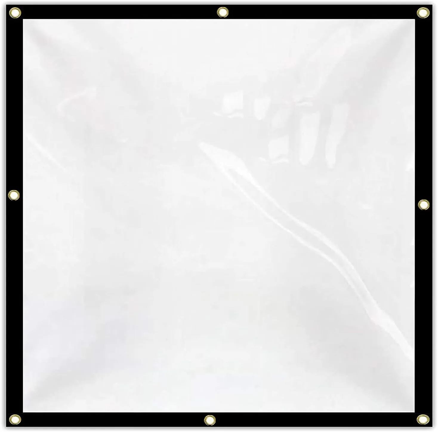 Transparent Tarpaulin, Garden Clear Waterproof Tarp Anti Freezing Rainproof Film Cloth Insulation Canopy PE Plastic Cover(12' x 15')