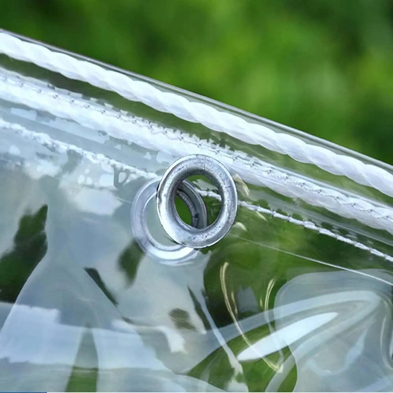 Transparent Waterproof Tarpaulin, Clear Tarps Heavy Duty Waterproof, Transparent Waterproof Tarp with Grommets, PVC Tarp Tarpaulin, for Greenhouse Balcony Garden