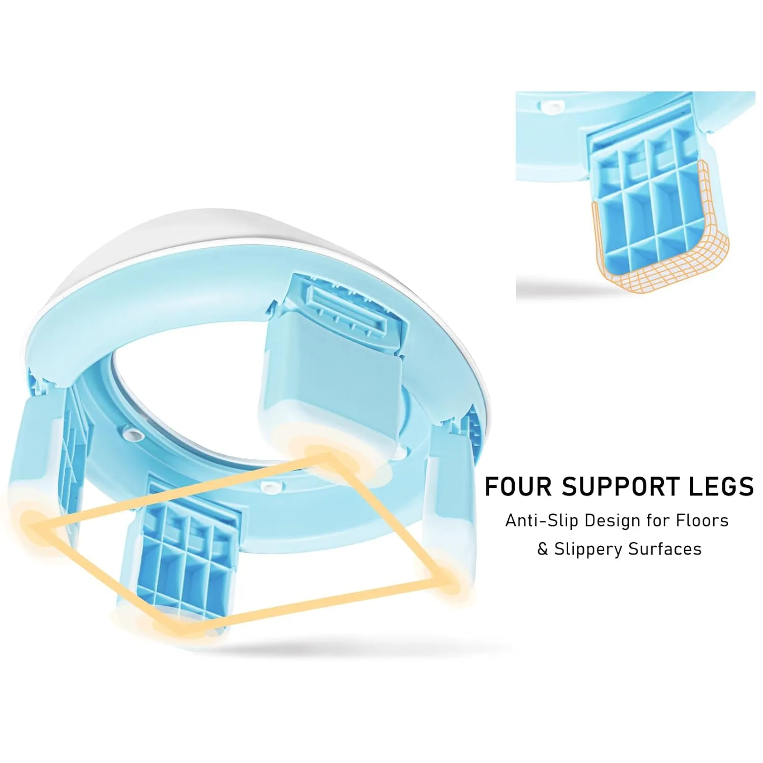 Travel Potty, 2 in 1 Stable Training Seat with Liners for Toddler, Portable and Foldable Toilet with Handbag, Easy to Set Up and Clean, Apply to Car and Camping with Splash Guard(Aqua)