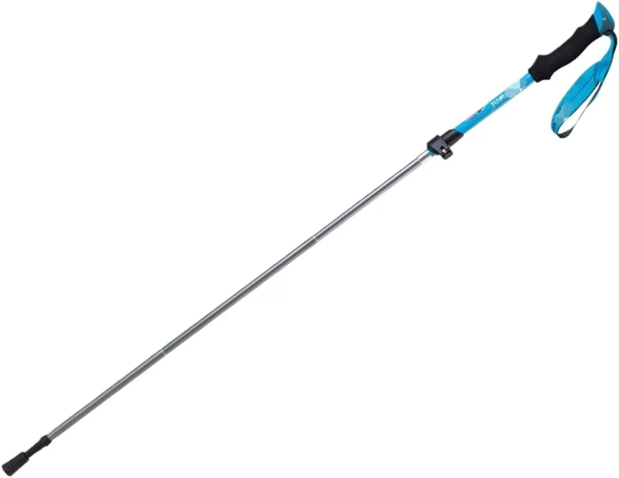 Travel Trekking Pole Outdoor Aluminum Trekking Poles Telescopic Climbing Pole Foldable Portable Hiking Sticks Outdoor Activities(Blue)