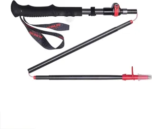 Trekking Poles, Foldable Telescopic Light Hiking Trekking Poles, Strong Earthquake-Resistant Outdoor Trekking Poles, Easy to Carry and Store (Red 1pcs)