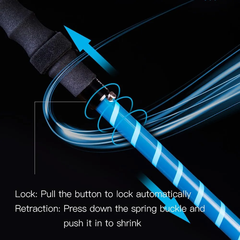 Trekking Poles for Hiking Collapsible Aluminum Hiking Sticks for Backpacking Camping Walking, Lightweight with EVA Grip and Storage Bag