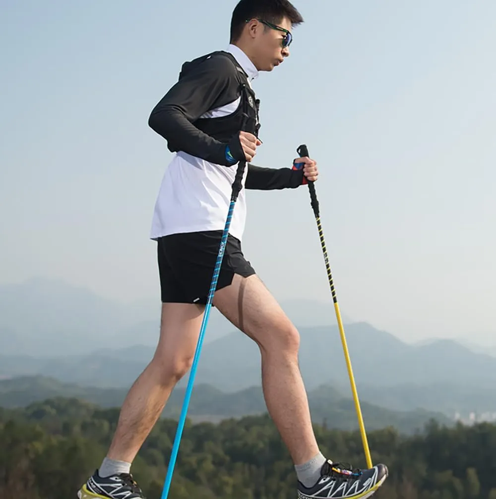 Trekking Poles for Hiking Collapsible Aluminum Hiking Sticks for Backpacking Camping Walking, Lightweight with EVA Grip and Storage Bag