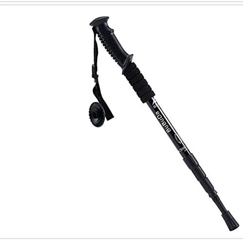Trekking Poles Outdoor Aluminum Trekking Poles Walking Crutches Climbing Poles Telescopic Climbing Pole Foldable Portable Shrinking Four Straight Handles