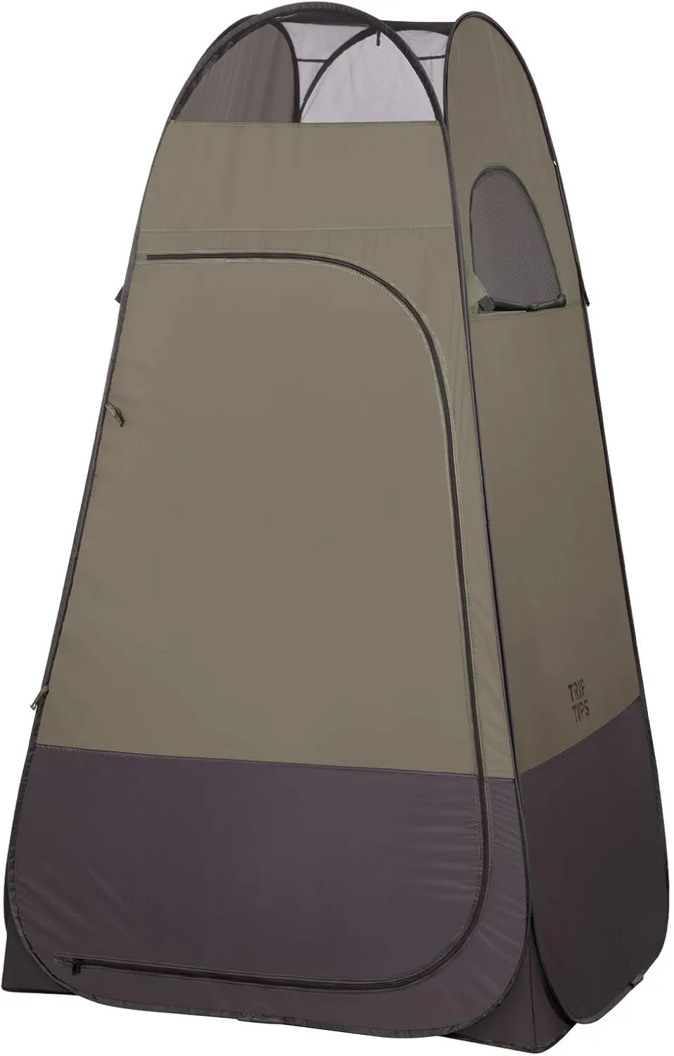 TRIPTIPS Pop Up Shower Tent with Mesh Window, Portable Toilet Privacy Tent, 6.9 FT, Removable Rain Cover/UPF 50 