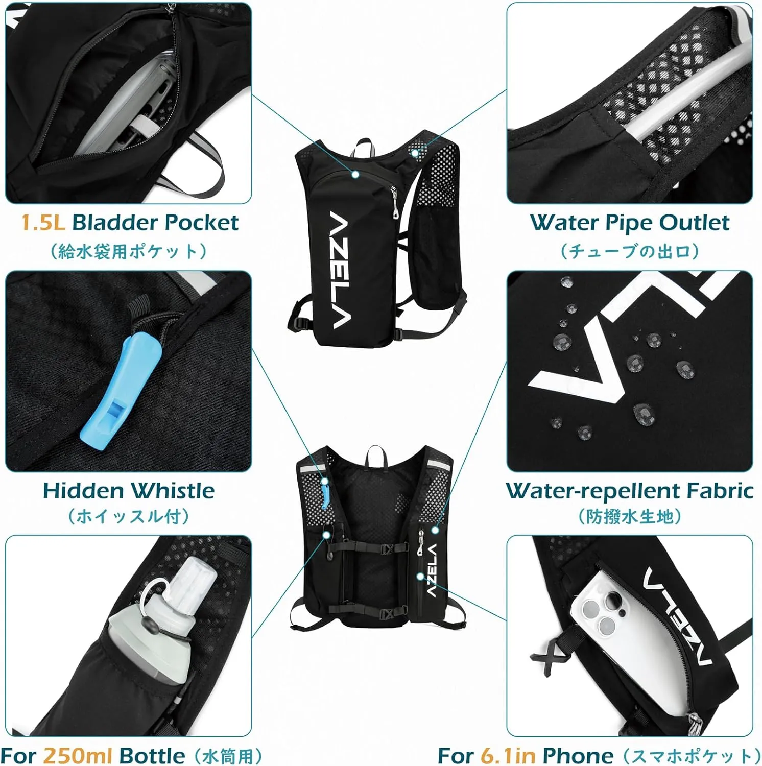 TRIWONDER Running Hydration Vest 5L 7L Lightweight Hydration Pack Backpack Hydro Daypack for Trail Marathoner Running Race Cycling Daypack